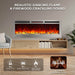 TURBRO In Flames WiFi Smart Wall Mounted Electric Fireplace - Stainless Steel Wall Mounted Electric Fireplace