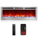 TURBRO In Flames WiFi Smart Wall Mounted Electric Fireplace - Stainless Steel Wall Mounted Electric Fireplace 50 inch