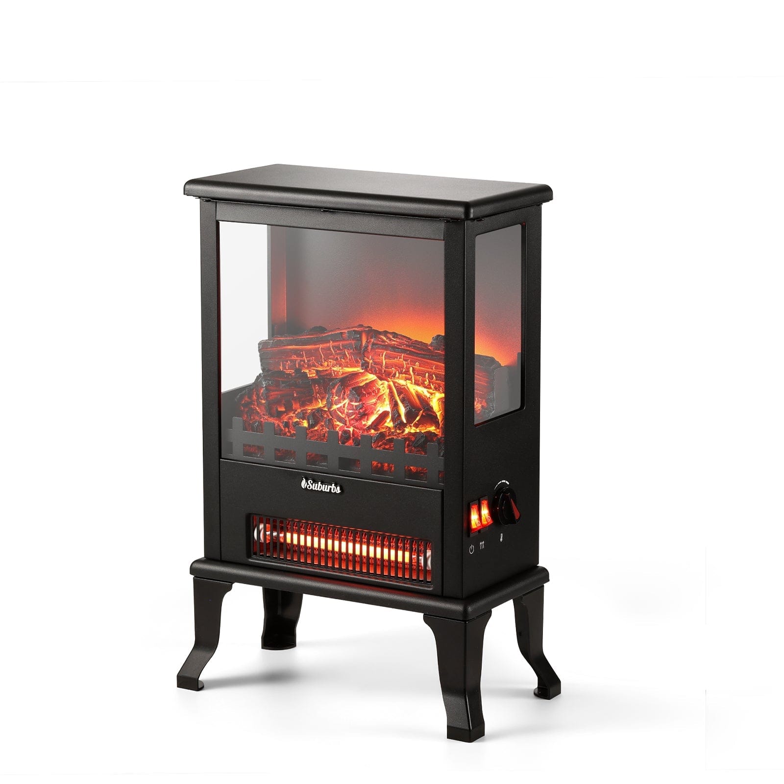TURBRO Suburbs TS17Q Electric Fireplace Stove Heater Electric Fireplace Stove Black
