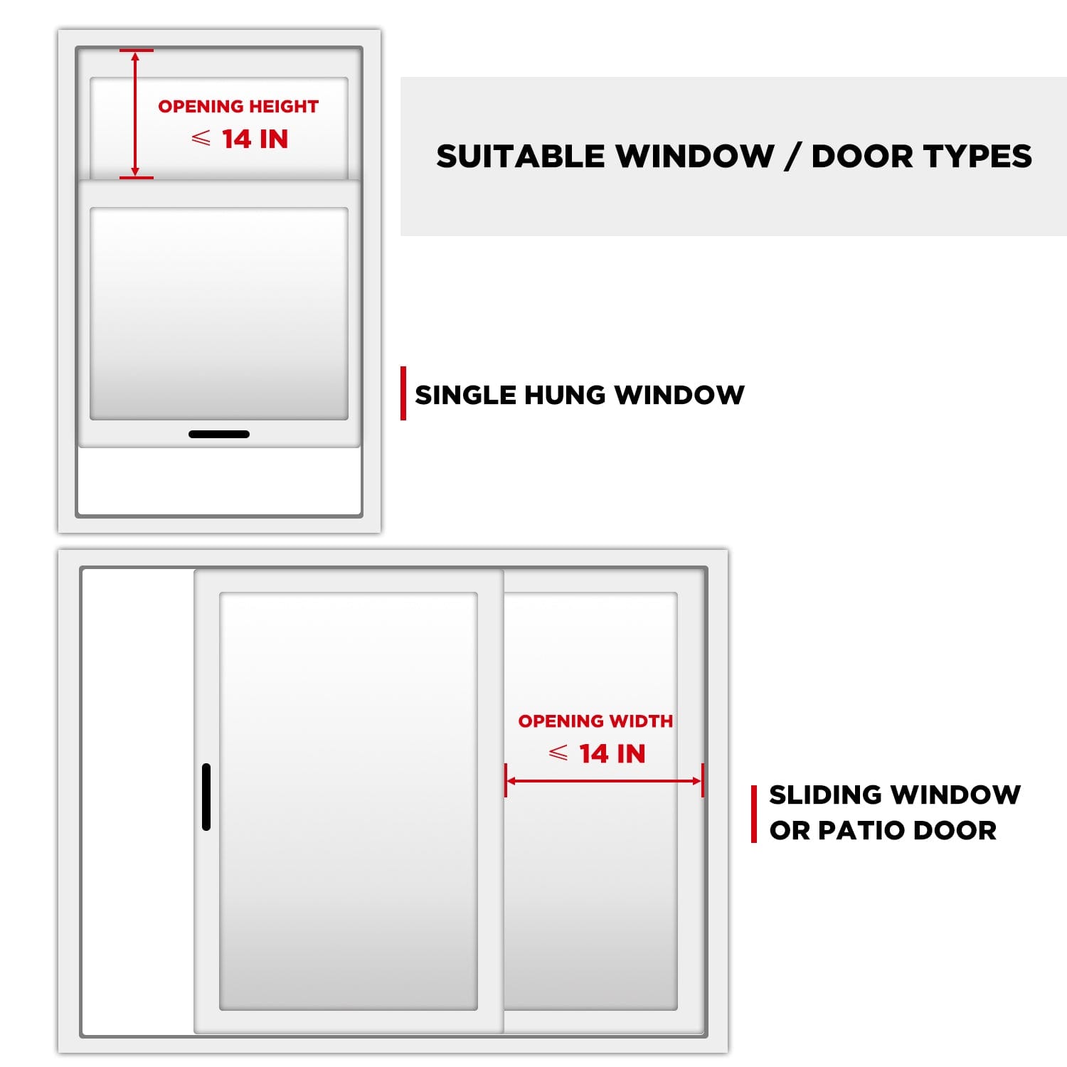 TURBRO Window Security Lock Bar Accessories