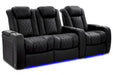 Valencia Theater Seating Valencia Theater Tuscany Ultimate Luxury Edition Semi-Aniline Italian Nappa Leather 20000 Black / Row of 3 - Loveseat Left | Width: 92.25" Height: 43.5" Depth: 39.75" TuscanyUltimate-L-4