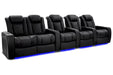 Valencia Theater Seating Valencia Theater Tuscany Ultimate Luxury Edition Semi-Aniline Italian Nappa Leather 20000 Black / Row of 5 Loveseat Left | Width: 153.75" Height: 43.5" Depth: 39.75" TuscanyUltimate-L-11