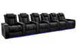 Valencia Theater Seating Valencia Theater Tuscany Ultimate Luxury Edition Semi-Aniline Italian Nappa Leather 20000 Black / Row of 6 | Width: 191.25" Height: 43.5" Depth: 39.75" TuscanyUltimate-L-13