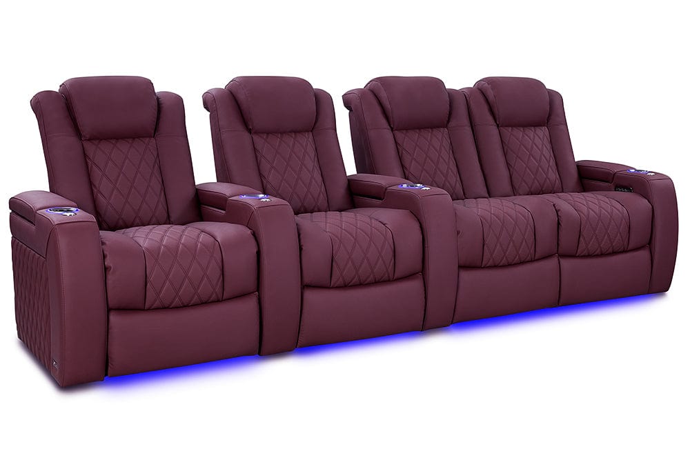 Valencia Theater Seating Valencia Theater Tuscany Ultimate Luxury Edition Semi-Aniline Italian Nappa Leather 20000 Burgundy / Row of 4 – Loveseat Right | Width: 123" Height: 43.5" Depth: 39.75" TuscanyUltimate-L-61