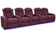 Valencia Theater Seating Valencia Theater Tuscany Ultimate Luxury Edition Semi-Aniline Italian Nappa Leather 20000 Burgundy / Row of 5 Loveseat Right | Width: 153.75" Height: 43.5" Depth: 39.75" TuscanyUltimate-L-64