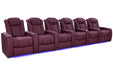 Valencia Theater Seating Valencia Theater Tuscany Ultimate Luxury Edition Semi-Aniline Italian Nappa Leather 20000 Burgundy / Row of 6 | Width: 191.25" Height: 43.5" Depth: 39.75" TuscanyUltimate-L-65