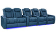 Valencia Theater Seating Valencia Theater Tuscany Ultimate Luxury Edition Semi-Aniline Italian Nappa Leather 20000 Steel Blue / Row of 5 Loveseat Left | Width: 153.75" Height: 43.5" Depth: 39.75" TuscanyUltimate-L-50