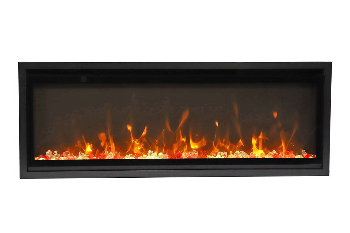 Amantii Symmetry 50'' Extra Slim Smart Wall Mount / Recessed Electric Fireplace