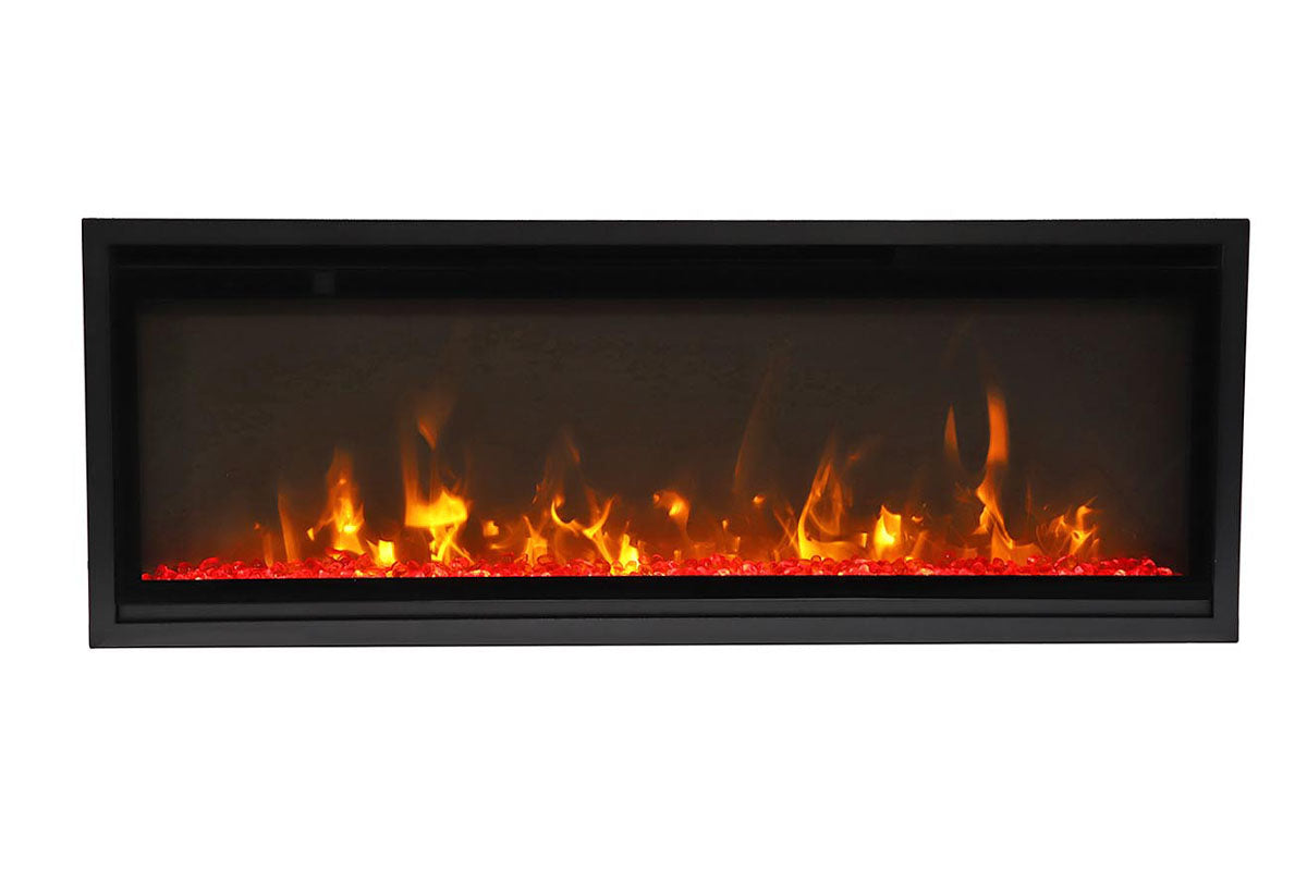 Amantii Symmetry 50'' Extra Slim Smart Wall Mount / Recessed Electric Fireplace